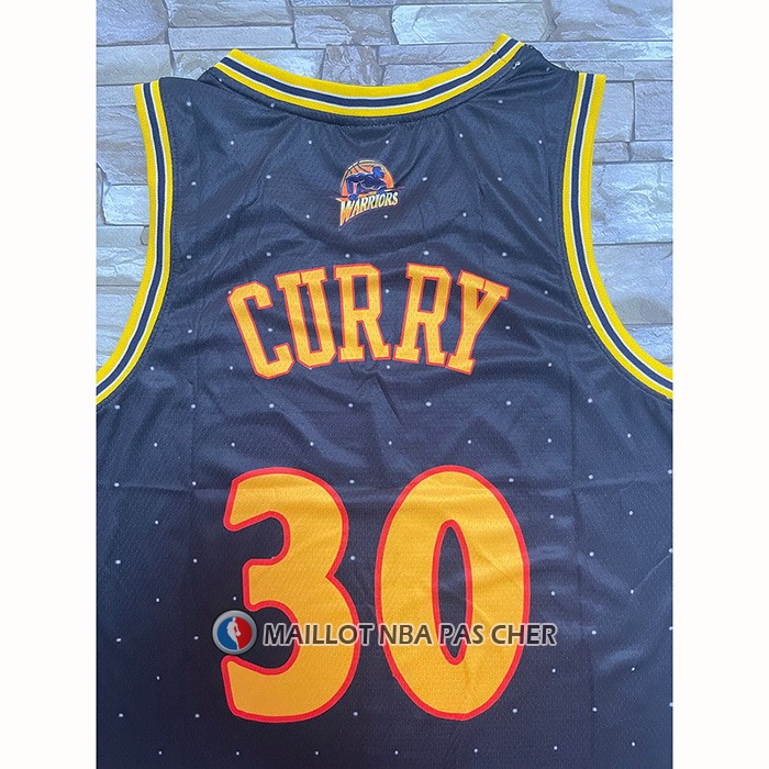Maillot Golden State Warriors Stephen Curry NO 30 Mitchell & Ness MVP Noir